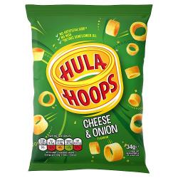 Hula Hoops Cheese and Onion 34g (buy 1 get 1 free)