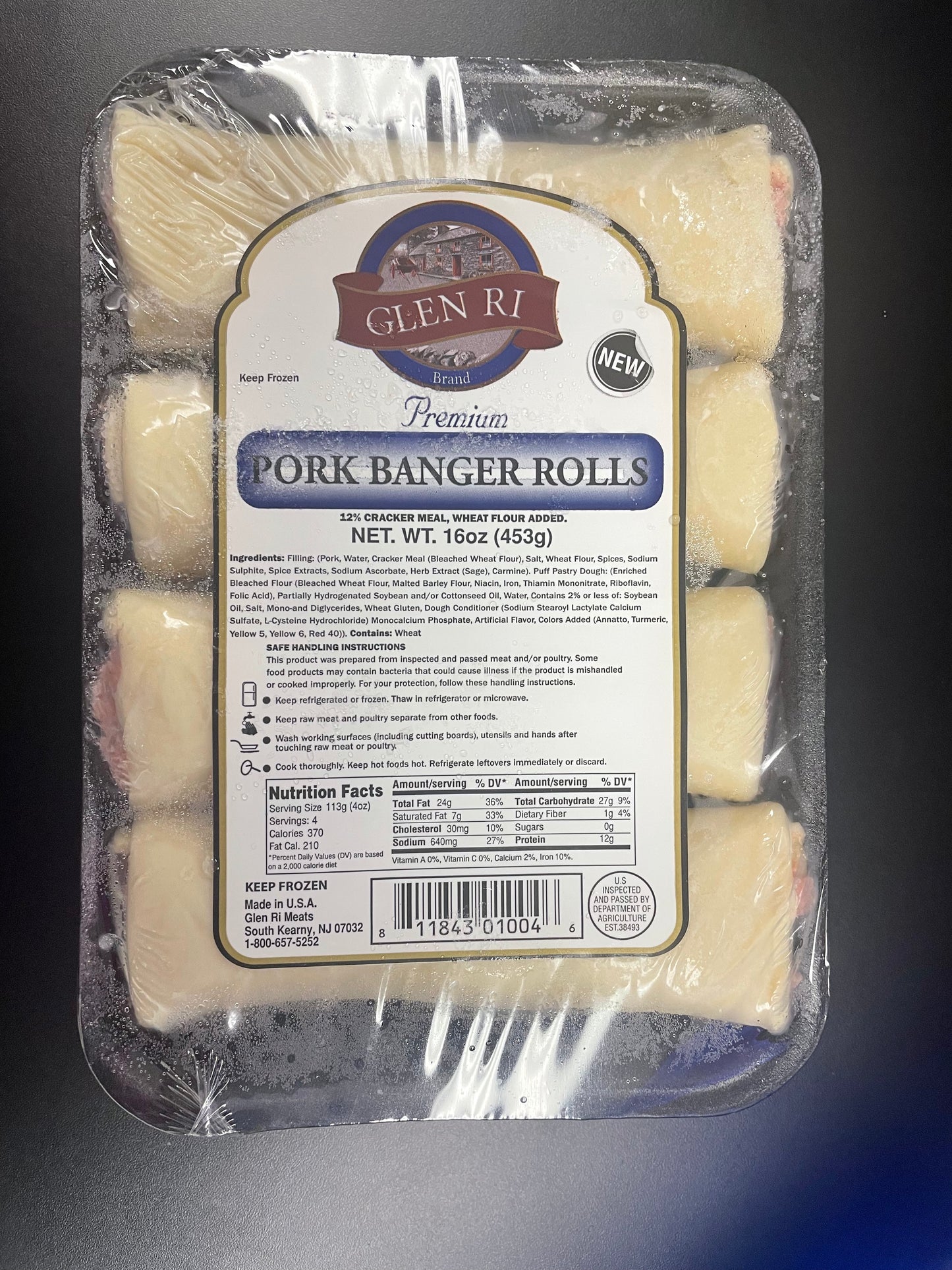 Glen RI Bangers Roll 4pk (454g) available in store only