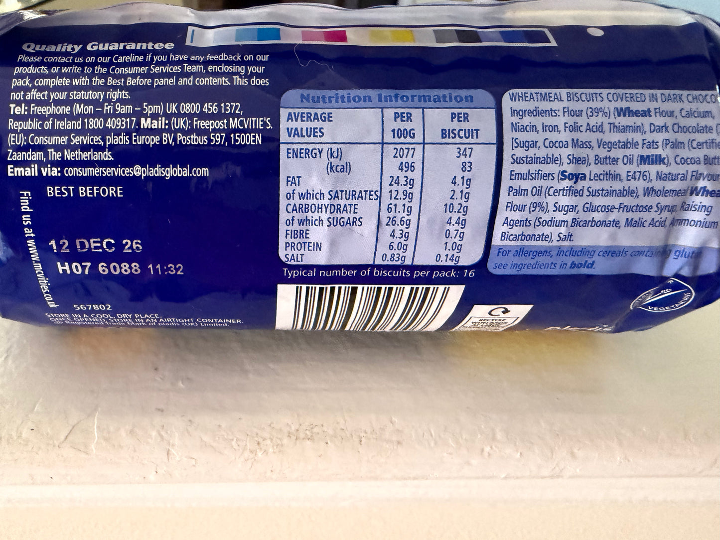 McVitie's Dark Chocolate Digestives 266g