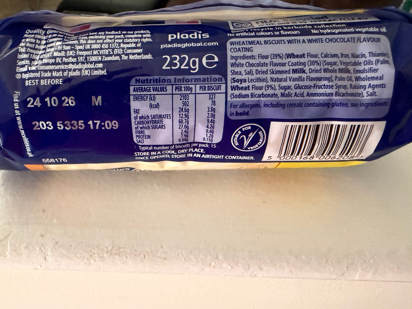 McVitie's Digestives White 232g