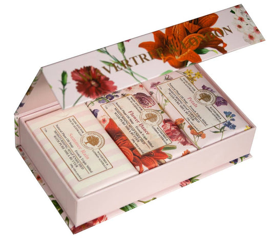 Flower Dance trio soap bar gift set