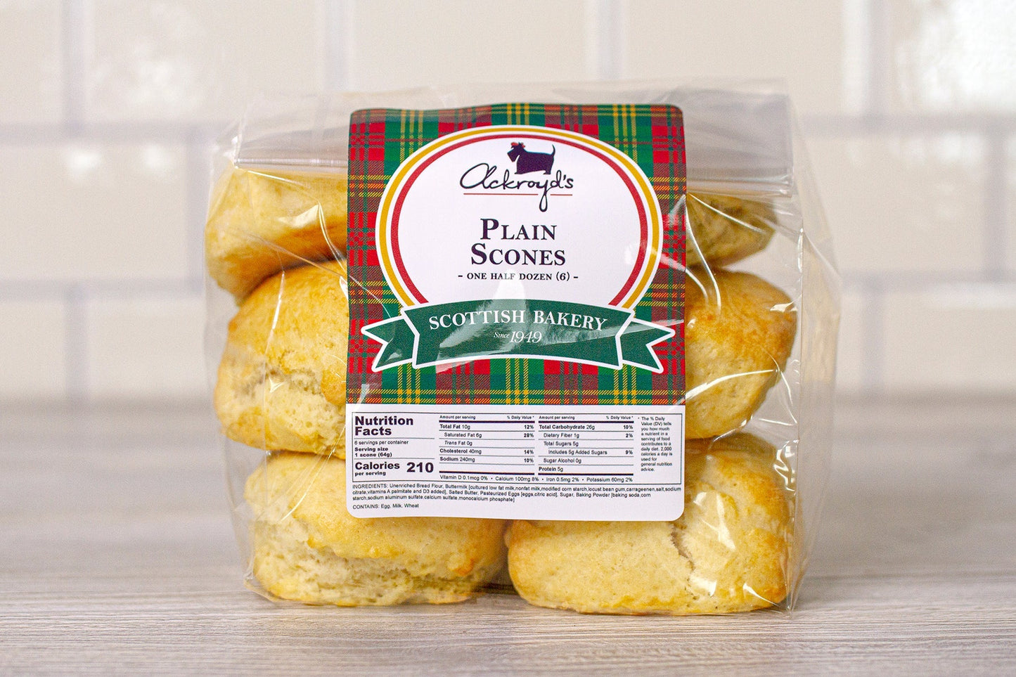 Ackroyd's Scones: Plain  (6 Pack)