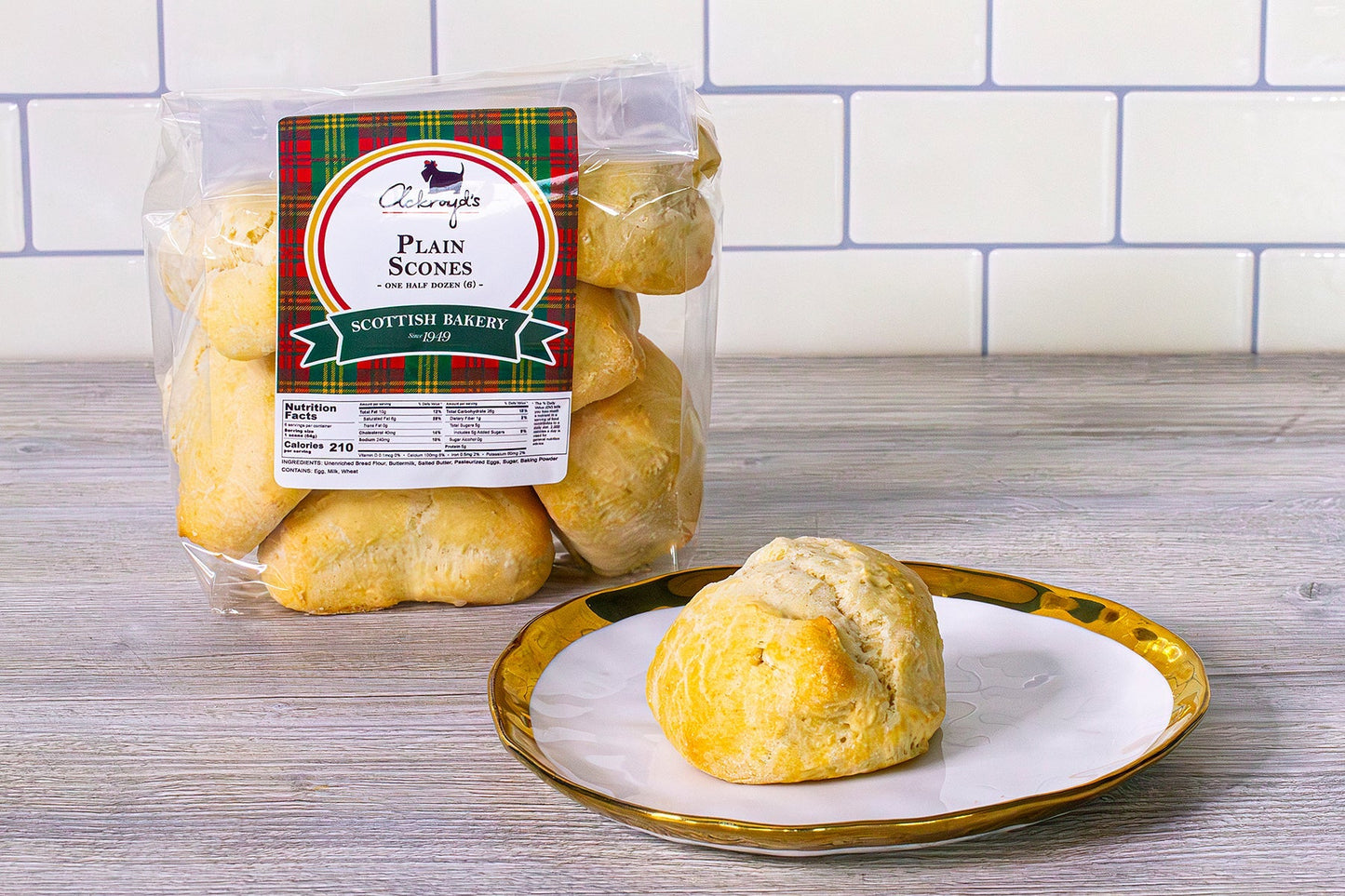 Ackroyd's Scones: Plain  (6 Pack)