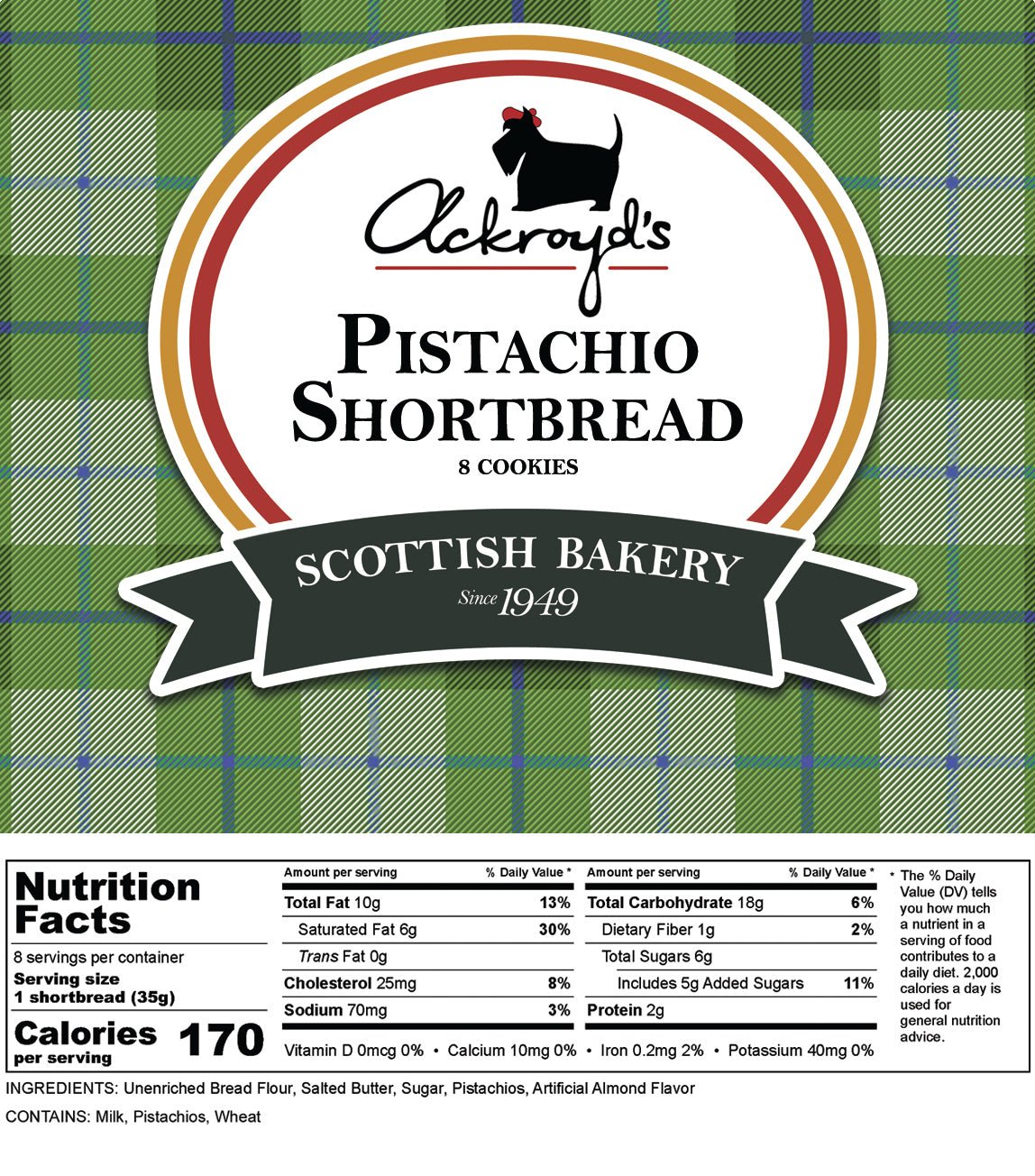 Ackroyd's Scottish Shortbread: Pistachio