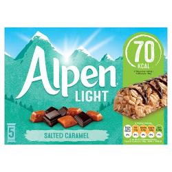 Alpen Light Cereal Bar Salted Caramel 5 x 19G