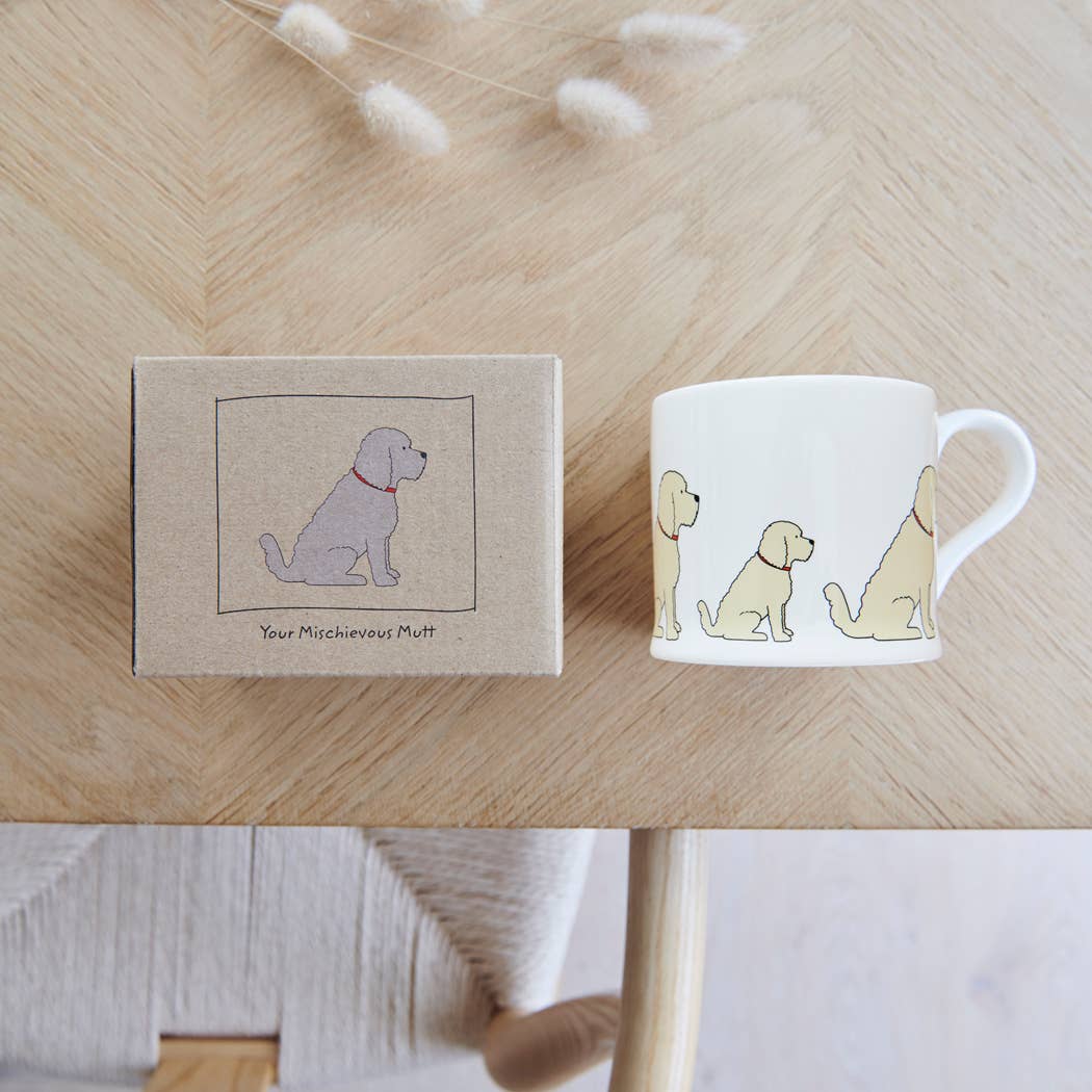 Sweet William Designs Mischievous Mutts Dog Mug - Cockapoo / Labradoodle (Apricot)
