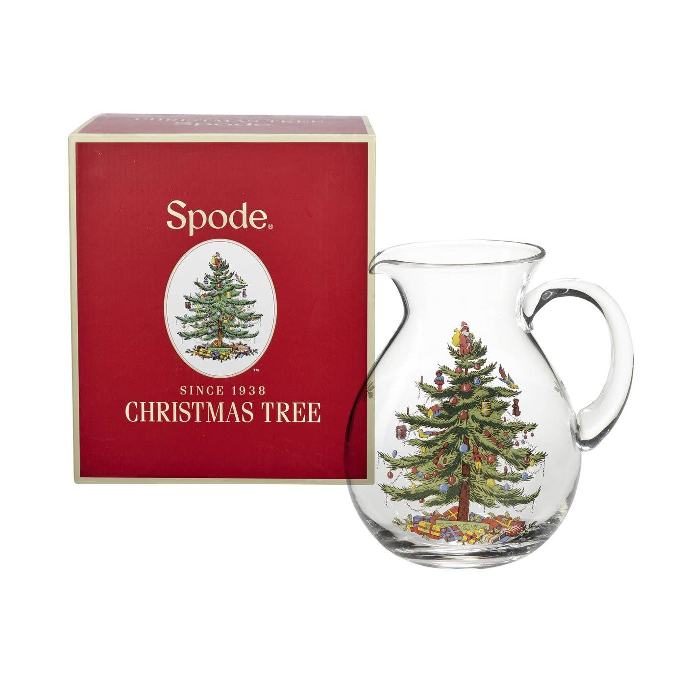 Spode Christmas Tree Glass Pitcher