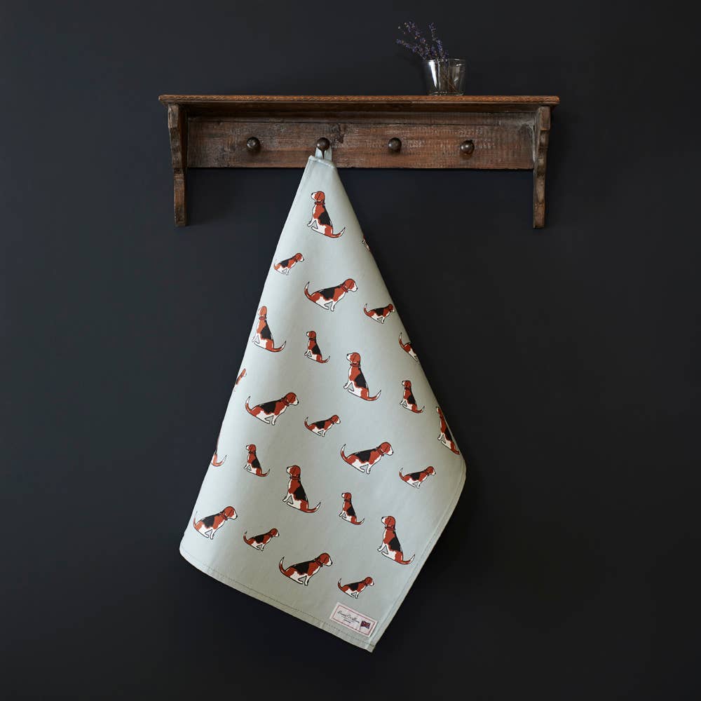 Sweet William Designs Organic Tea Towel - Beagle