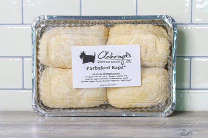 Baps (Morning Rolls) Par-baked (Tray of 4)