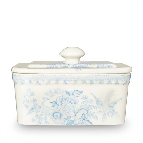 Burleigh Blue Asiatic Pheasants Butter Dish