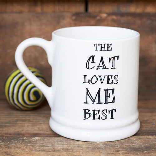 Sweet William Designs Slogan Mug - The Cat Loves Me Best