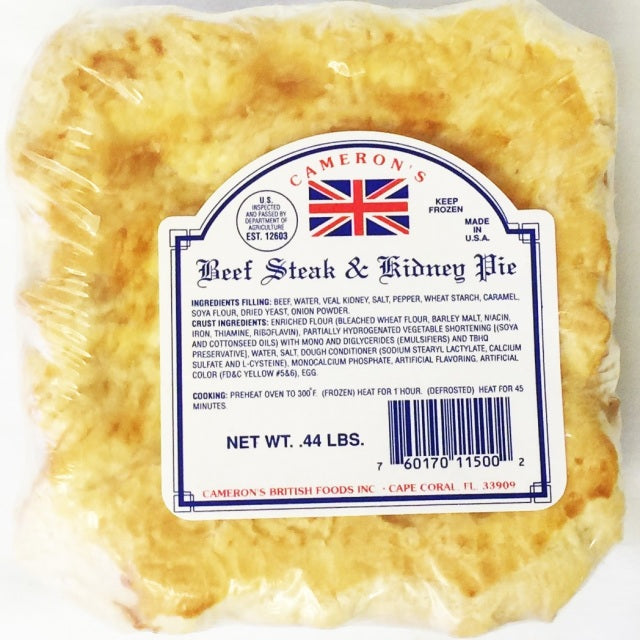 Cameron's Steak and Kidney Pie (available in store only)