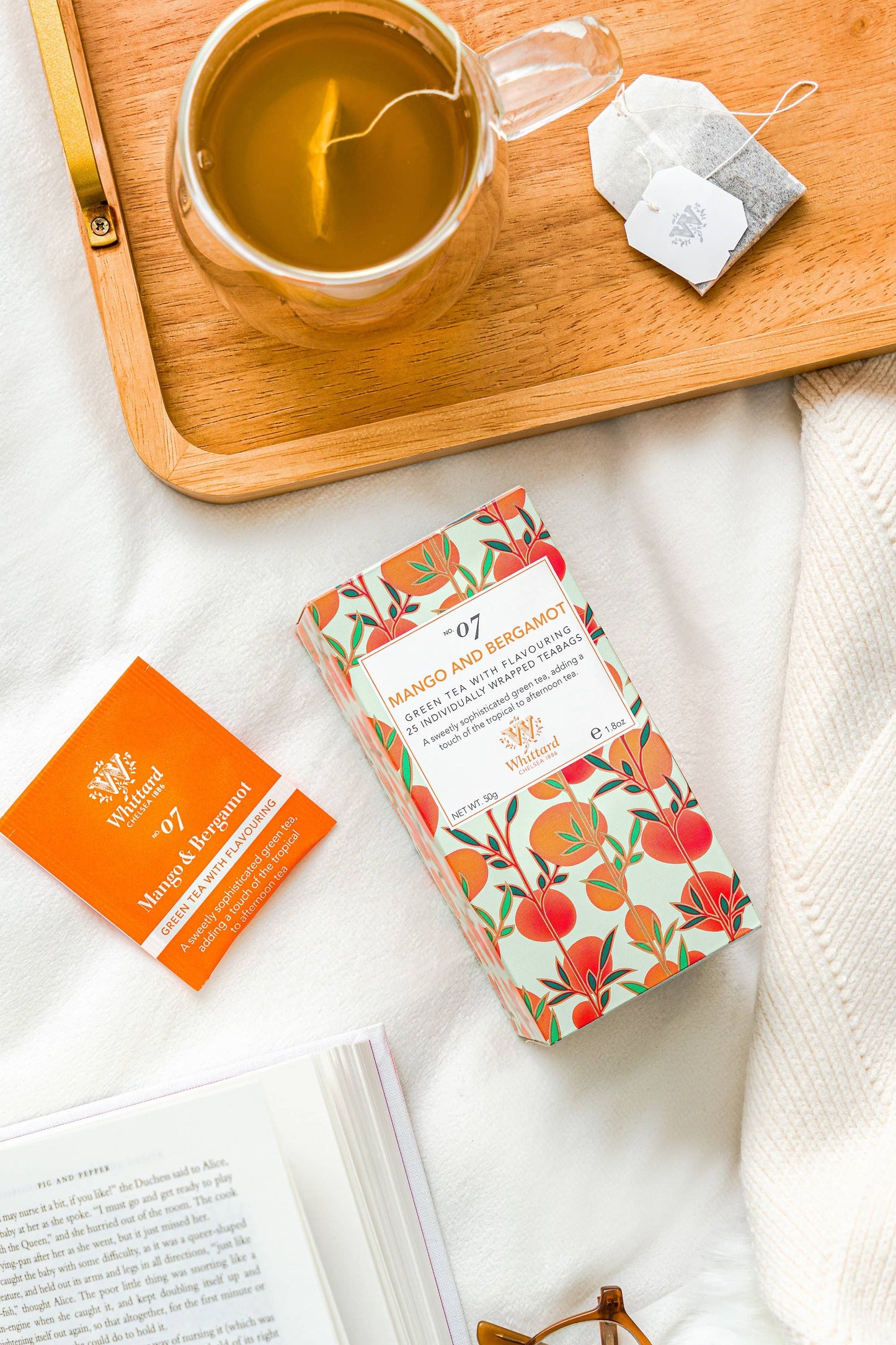 Whittard of Chelsea Mango Bergamot  25 individually wrapped teabags
