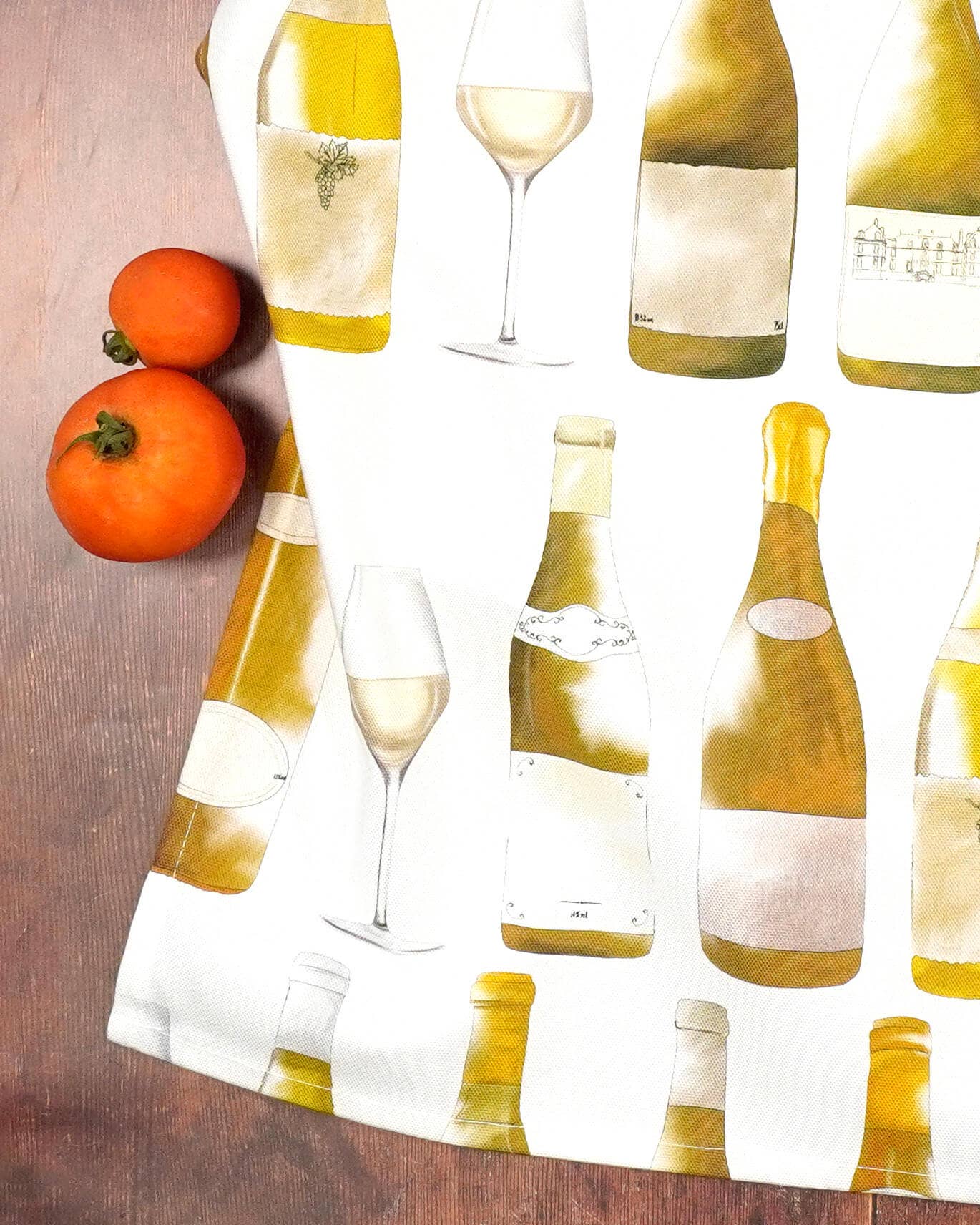 Corinne Alexander White Wine Tea Towel - British Made – Kitchen Towel