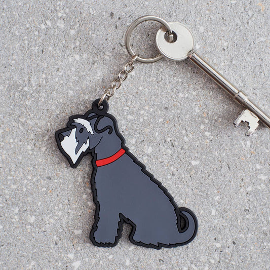 Sweet William Designs Keyring - Schnauzer (Grey)