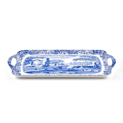 Pimpernel Blue Italian Large Melamine Handled Tray