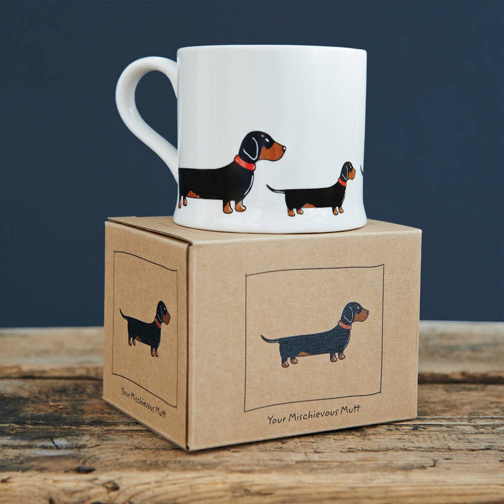 Sweet William Designs Mischievous Mutts Dog Mug - Dachshund / Sausage Dog