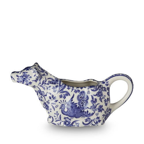 Burleigh Blue Regal Peacock Boxed Cow Creamer
