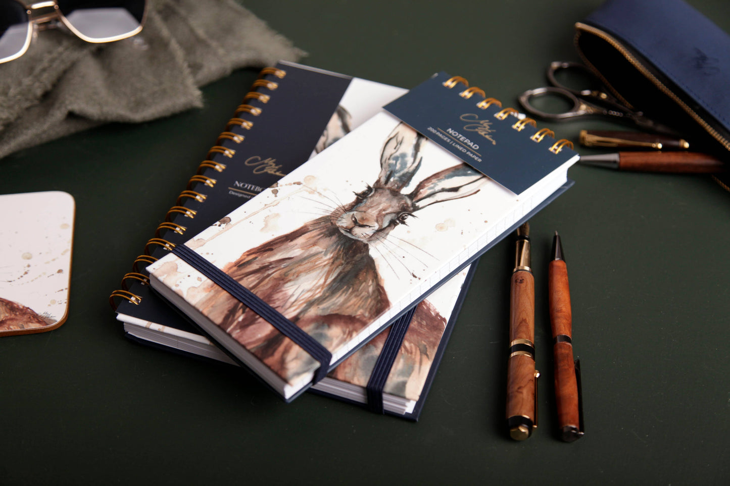 Meg Hawkins 'The Meadow' Hare Watercolour Design A5 Notebook