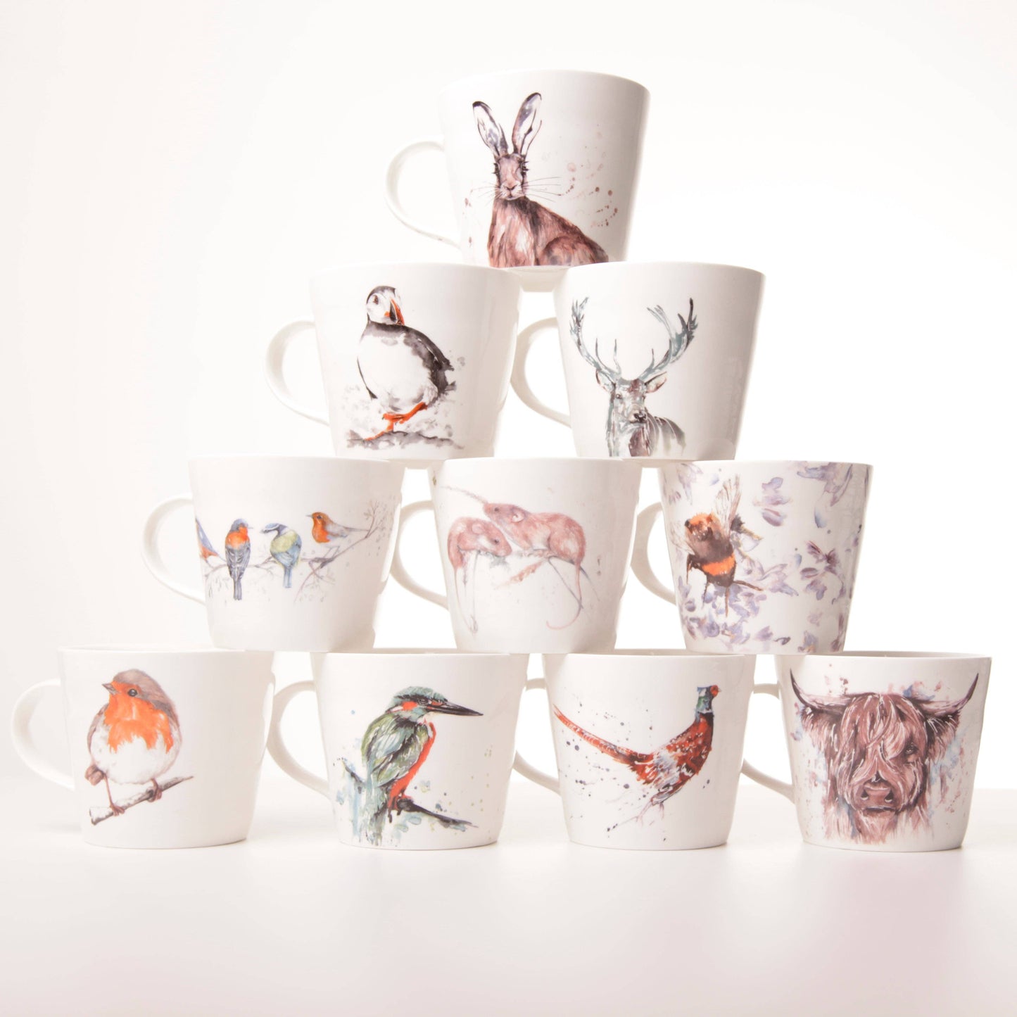 Meg Hawkins 'The Meadow' Hare Design Bone China Mug