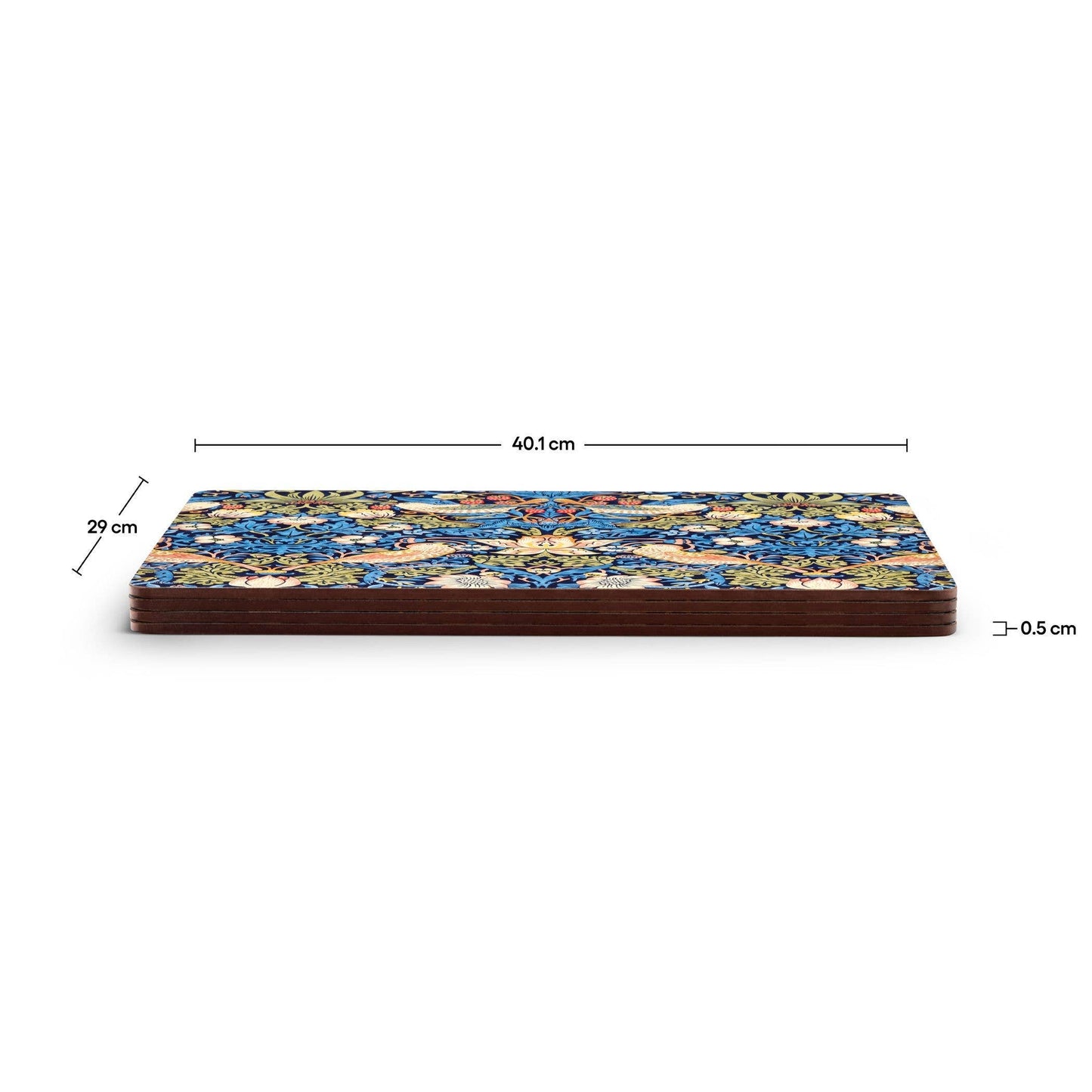 William Morris Strawberry Thief Placemats Set of 4 - Blue