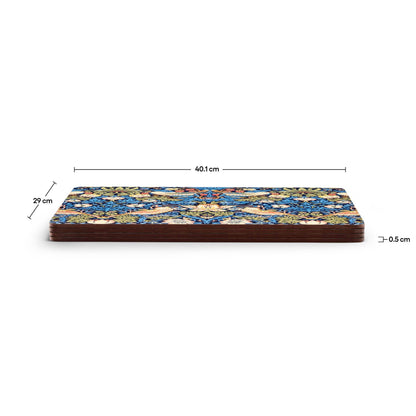 William Morris Strawberry Thief Placemats Set of 4 - Blue