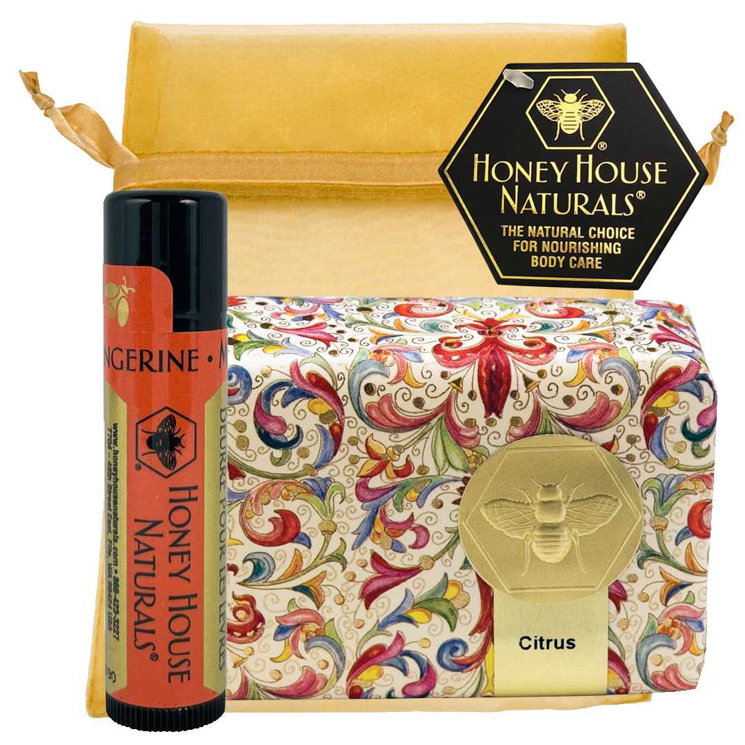 Honey House Naturals Lip Butter and Soap 3.5oz Gift Set