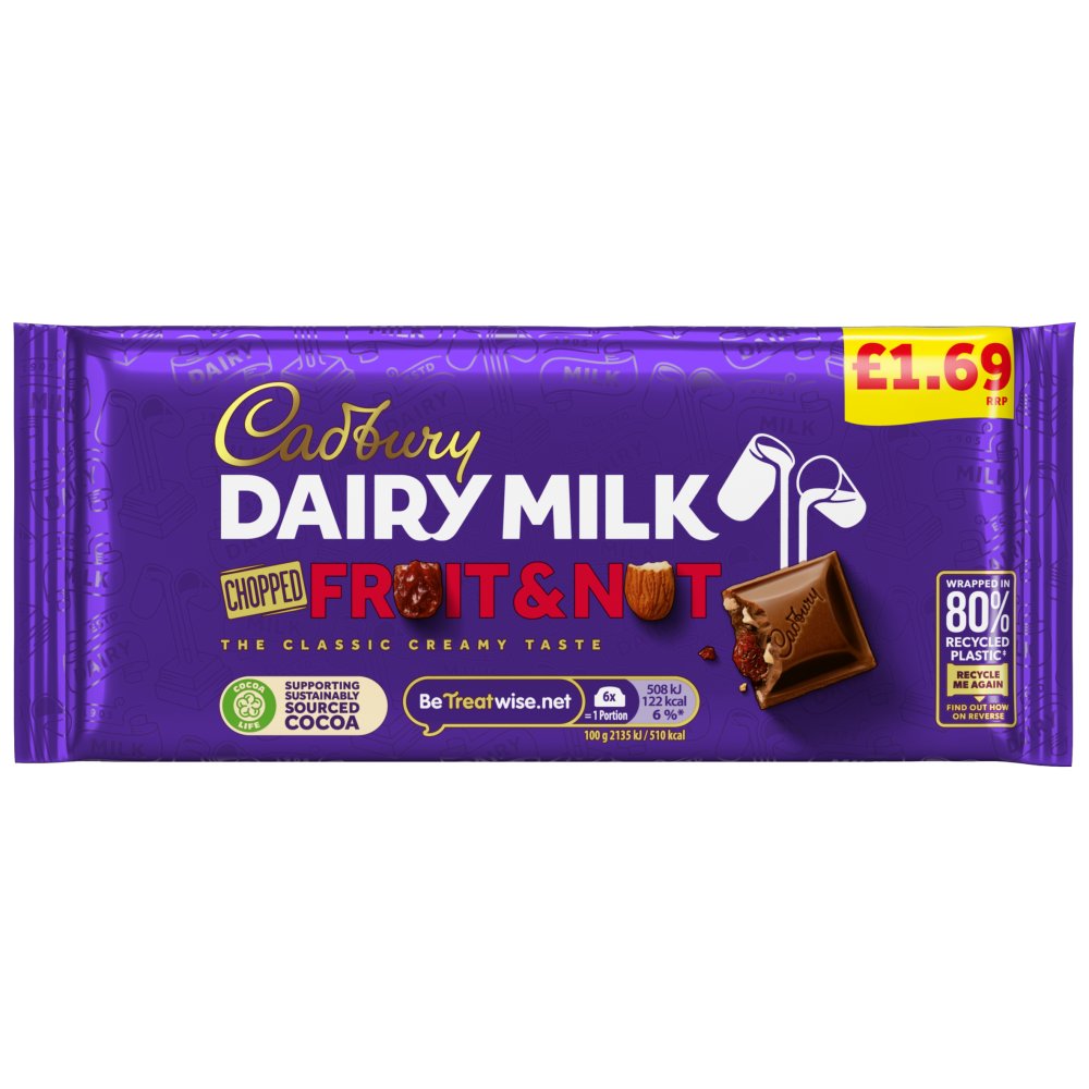 Cadbury Dairy Milk Fruit and Nut 95g
