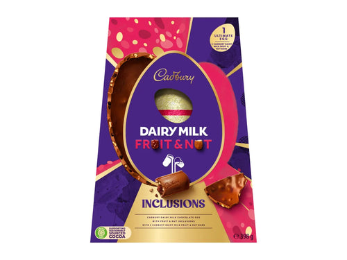 Cadbury Dairy Milk Fruit and Nut Inclusions Egg 398g (buy 1 get 1 free)