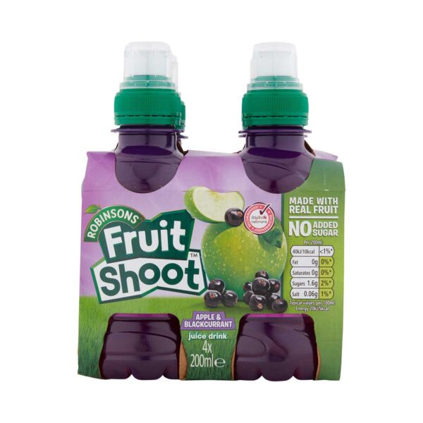 Robinsons Fruit Shoot Apple and Blackcurrant 200ml x 4
