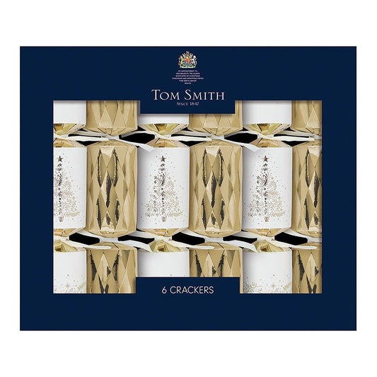 Tom Smith Luxury Gold Tree Crackers 6 PK (8" X 6)