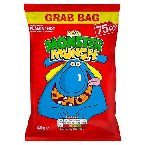 Walkers Monster Munch Flamin' Hot Crisps 40g (6 ct)