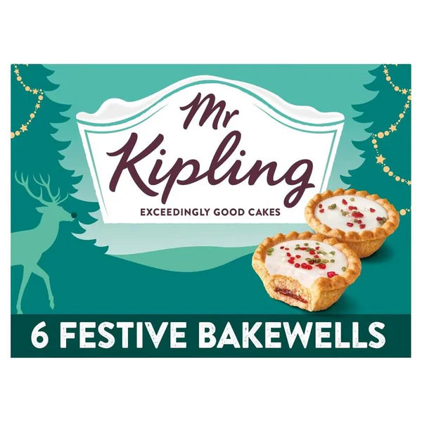 Mr Kipling Festive Bakewells (258g) 6ct