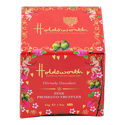 Holdsworth Chocolates Classics - Pink Prosecco Handmade Chocolate Truffles 55g