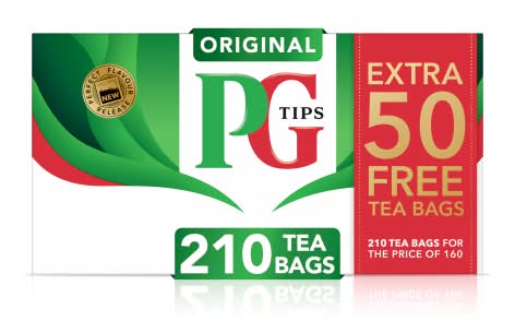 Original PG Tips 210 Tea Bags