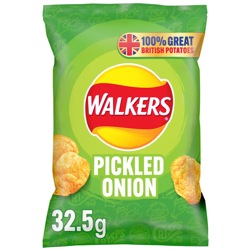 Walkers Pickled Onion crisps 32.5g (6 ct) buy 1 get 1 free
