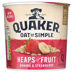 Quaker Oats So Simple Banana and Strawberry 58G (pack of 4)