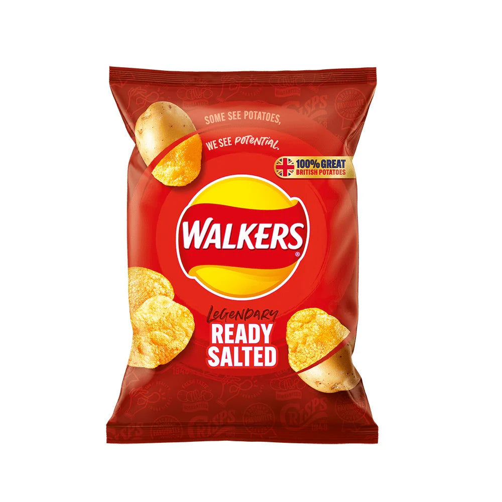 Walkers Ready Salted Crisps 32.5g (buy 1 get 1 free)