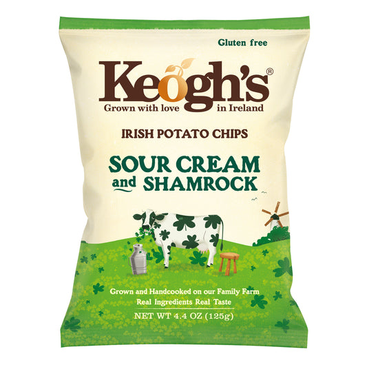 Keogh's Sour Cream and Shamrock Crisps 125g