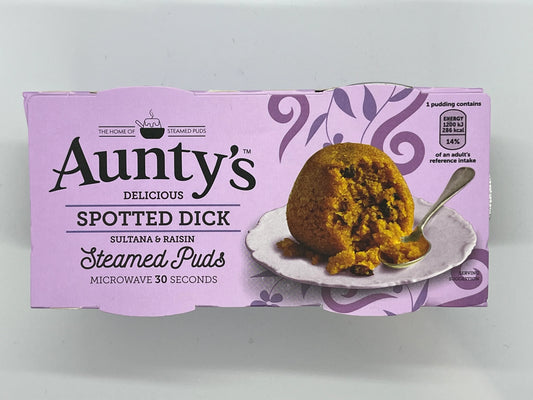 Aunty's Spotted dick steamed puds (2 x 95g)