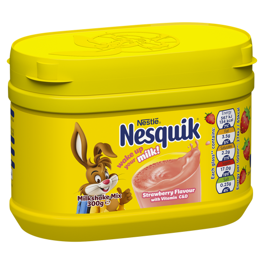 Nesquik strawberry flavored milkshake mix 300g