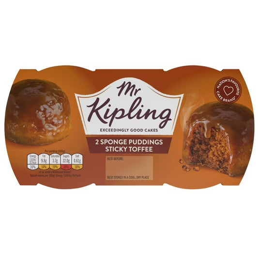 Mr Kipling Sponge Pudding Sticky Toffee (2 x 95g)