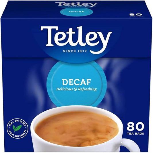 Tetley Decaffeinated 80 Tea Bags