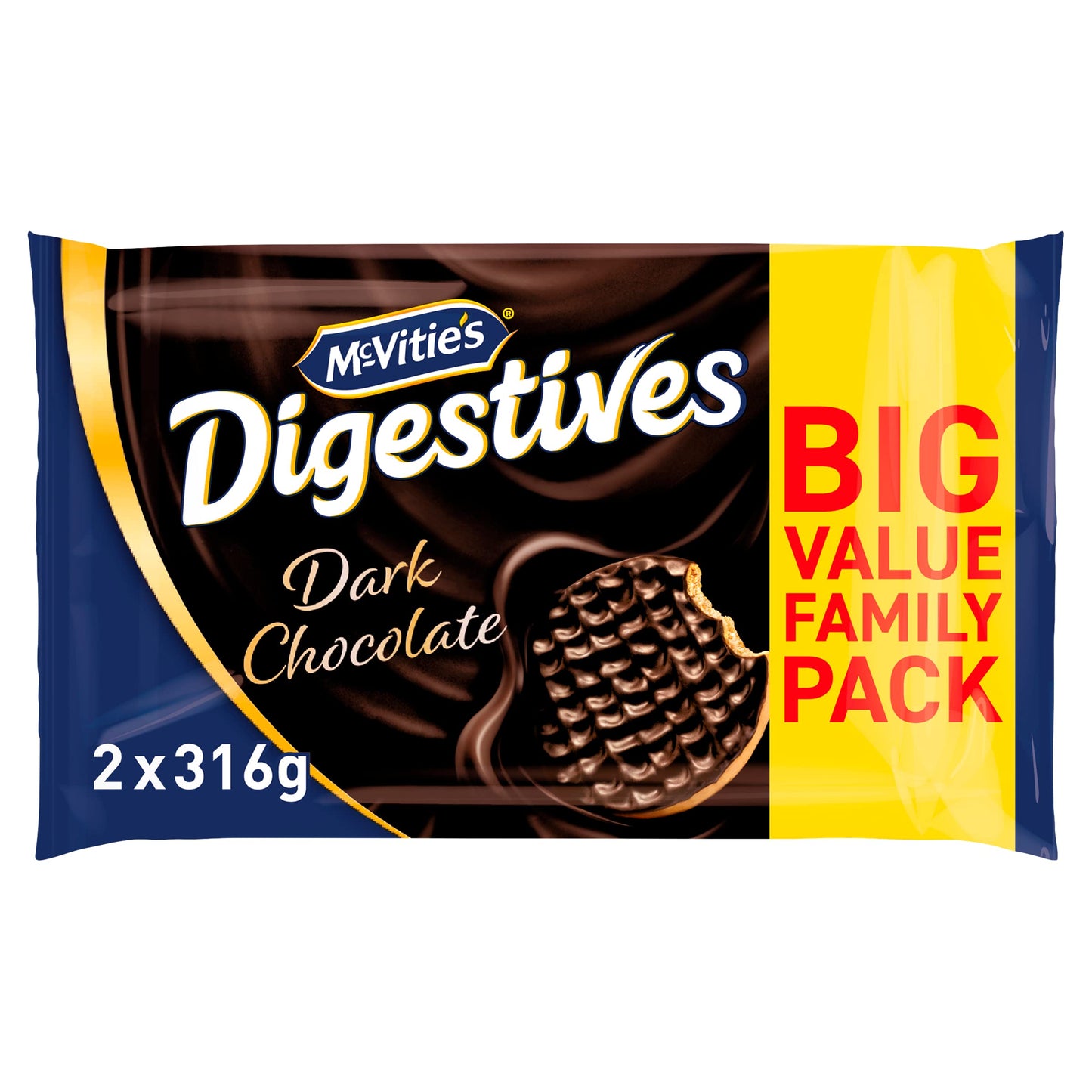 McVitie's Dark Chocolate Digestives Twin Pack (2 x 316g)