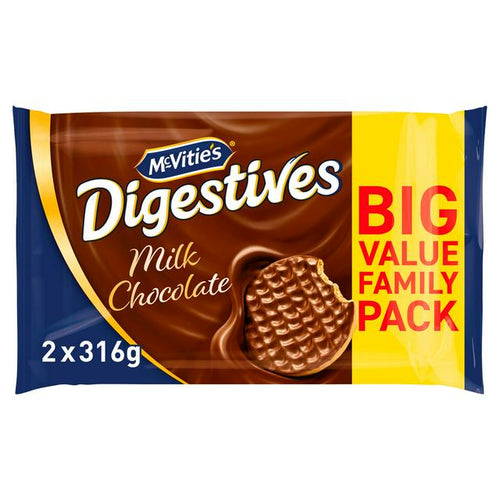 McVities Milk Chocolate Digestives Twin Pack 2 x 316g