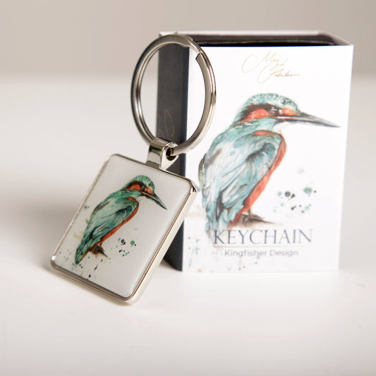 Meg Hawkins Design Kingfisher Watercolour Design Keychain with Gift Box