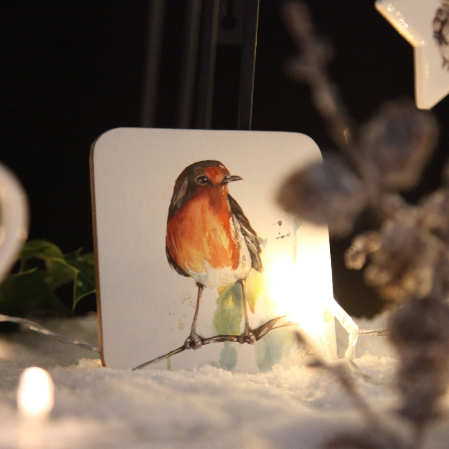 Meg Hawkins Robin Design Coaster